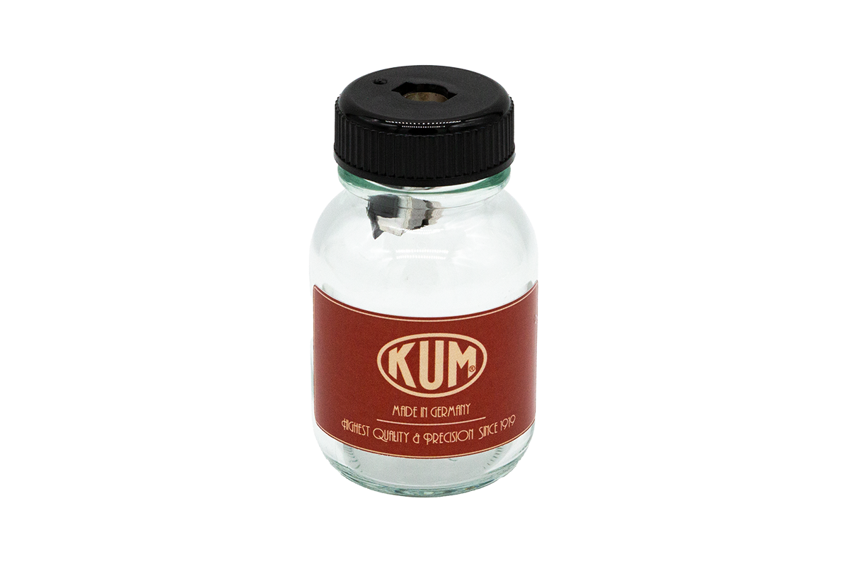 kum-glas-anspitzer-f-r-8-mm-stifte-magnesium-spitzer-mit-glasbeh-lter-im-retro-d image 1