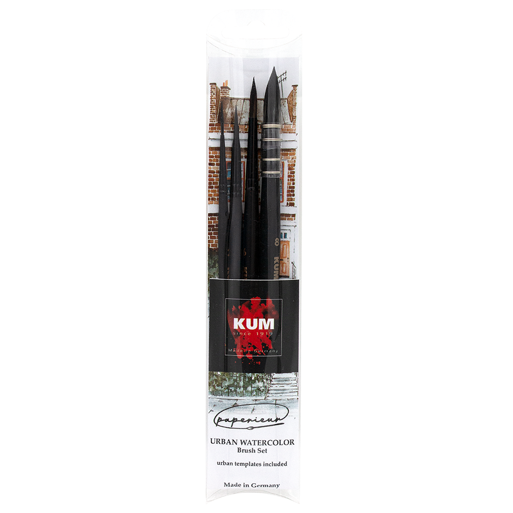 kum-x-paperieur-urban-watercolor-pinselset-4-faded-pinsel-vorlagen image 1