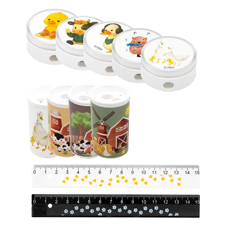 kum-farm-doppelanspitzer-8-mm-11-mm-mit-bauernhof-motiv image 1