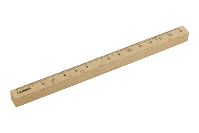 kum-wood-line-holzlineal-15-cm-quadratlineal-aus-holz image 1