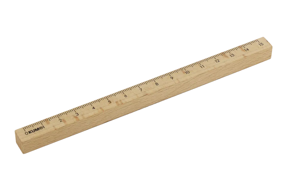 kum-wood-line-holzlineal-15-cm-quadratlineal-aus-holz image 1