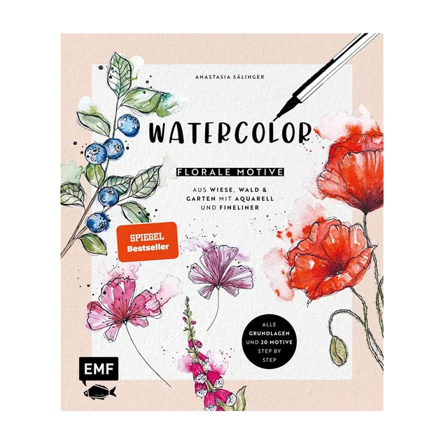 kum-watercolor-buch-florale-motive-aus-wiese-wald-garten image 1