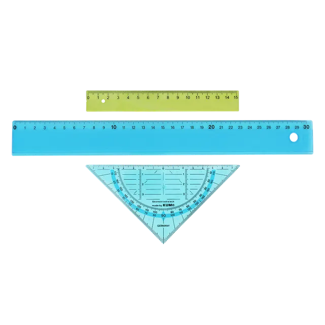 kum-essentials-lineal-15-30-cm-geodreieck-16-cm-neon image 1