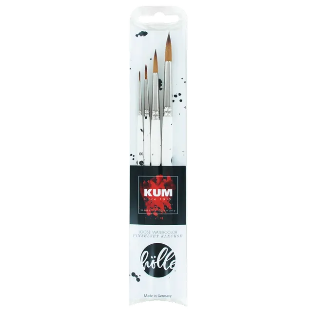kum-x-frau-h-lle-blobs-aquarell-pinselset-4-teilig image 1