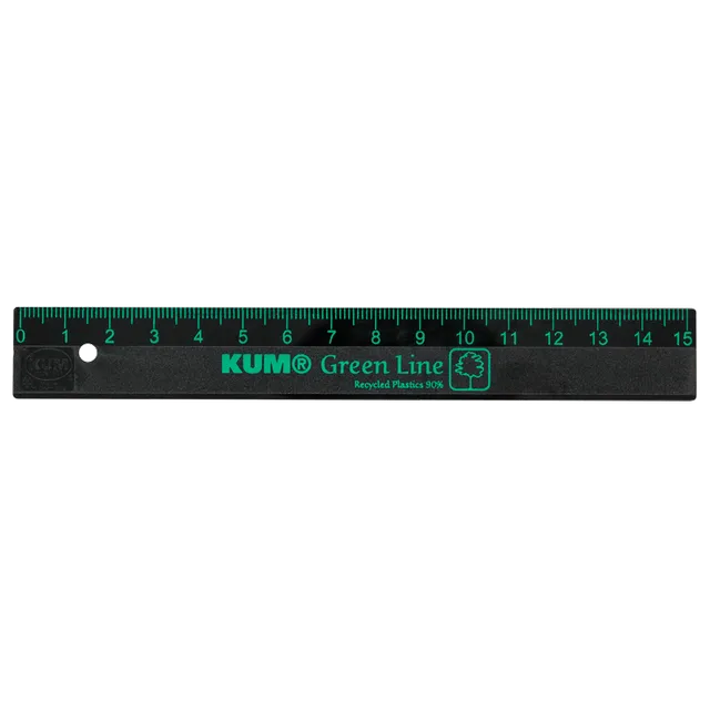 kum-green-line-pcr-lineal-15-cm-30-cm-aus-90-recycling-kunststoff image 1