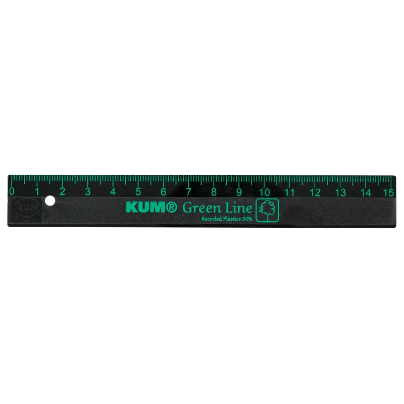 kum-green-line-pcr-lineal-15-cm-30-cm-aus-90-recycling-kunststoff image 1