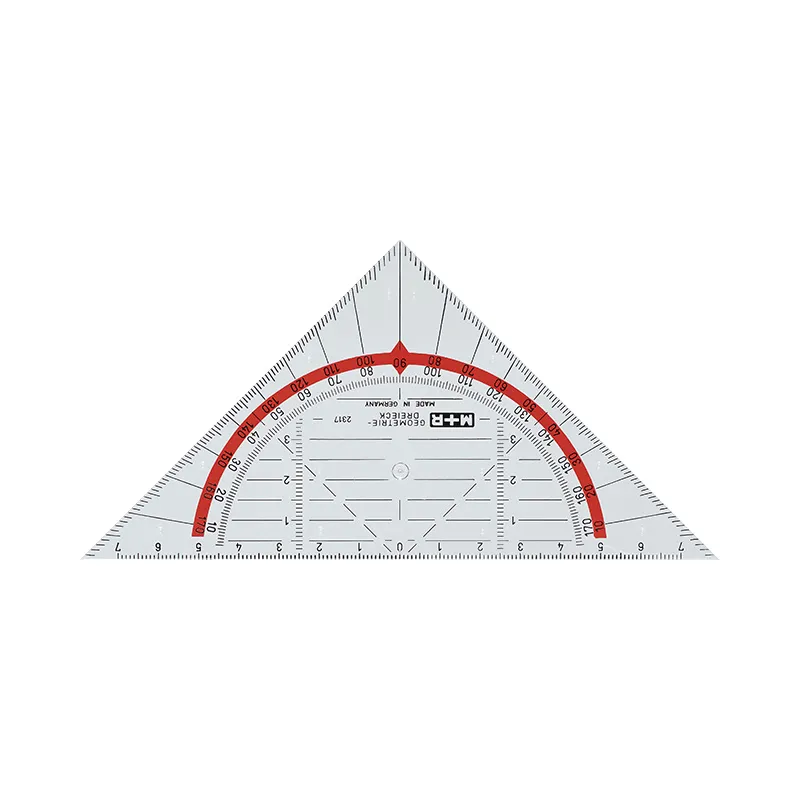m-bius-ruppert-geometriedreieck-16-cm-geometrie-dreieck-rot-hinterlegt image 1