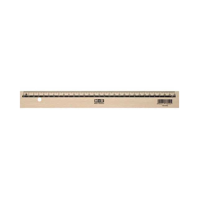 m-bius-ruppert-doppelskala-holzlineal-30-cm-mit-metalleinlage image 1