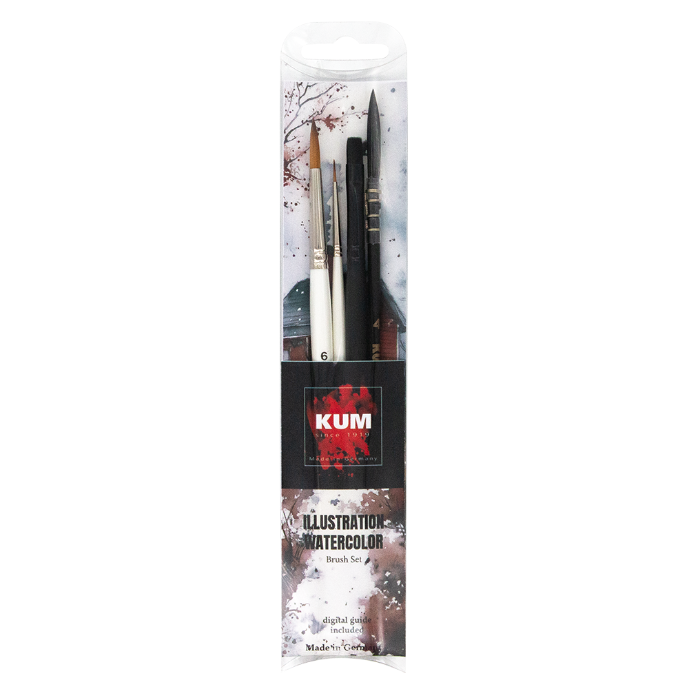 kum-illustration-watercolor-pinselset-4-teilig-memory-point-faded image 1