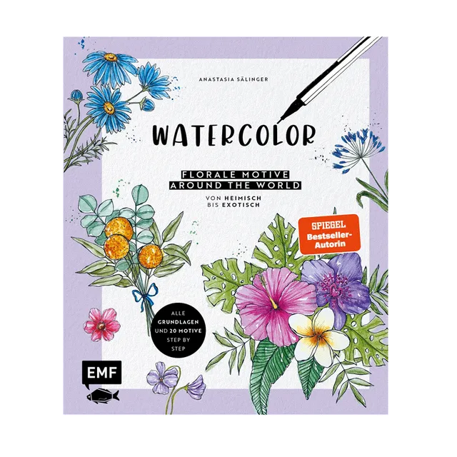kum-watercolor-buch-floral-motifs-around-the-world-hardcover image 1