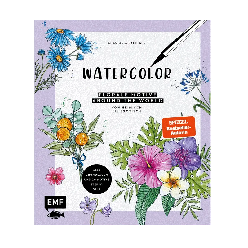 kum-watercolor-buch-floral-motifs-around-the-world-hardcover image 1