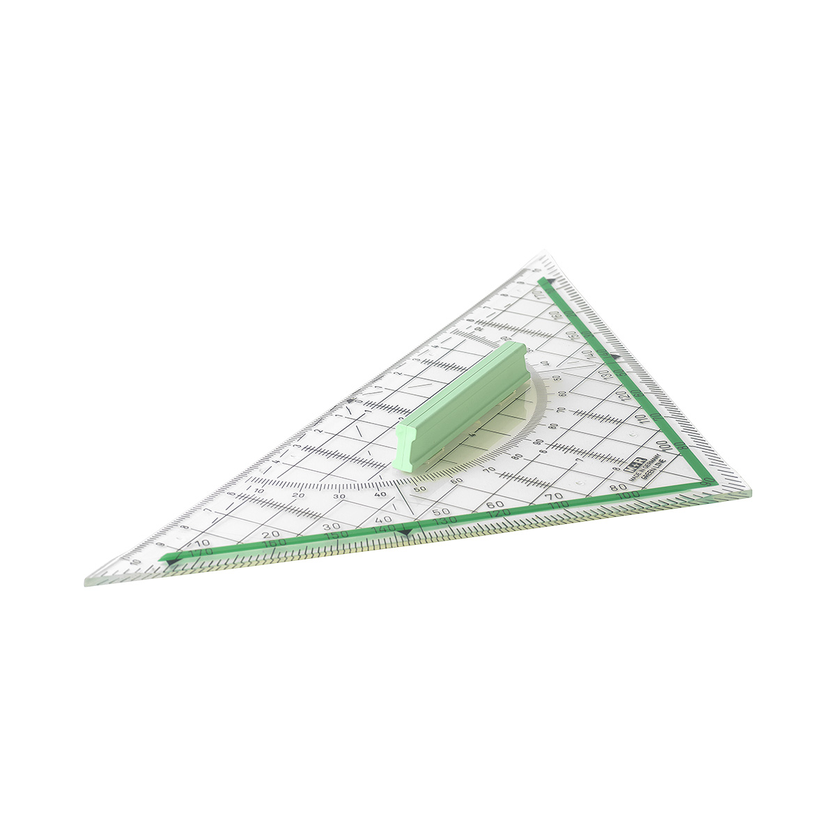 m-bius-ruppert-green-line-zeichendreieck-20-cm-bio-werkstoff-mit-griff-im-etui image 2