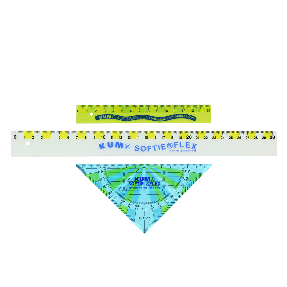 kum-softie-flex-lineal-15cm-30cm-geometriedreieck-16cm-unzerbrechlich image 1