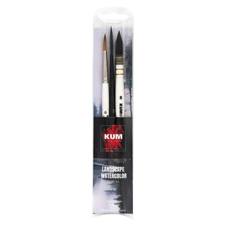 kum-landscape-watercolor-brush-set-memory-point-faded-french-aqua image 1