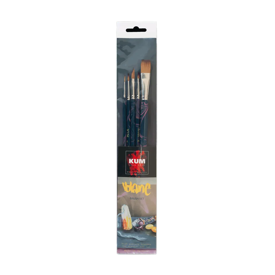 kum-x-volane-brush-set-5-langstiel-pinsel-f-r-acryl-und-l image 1