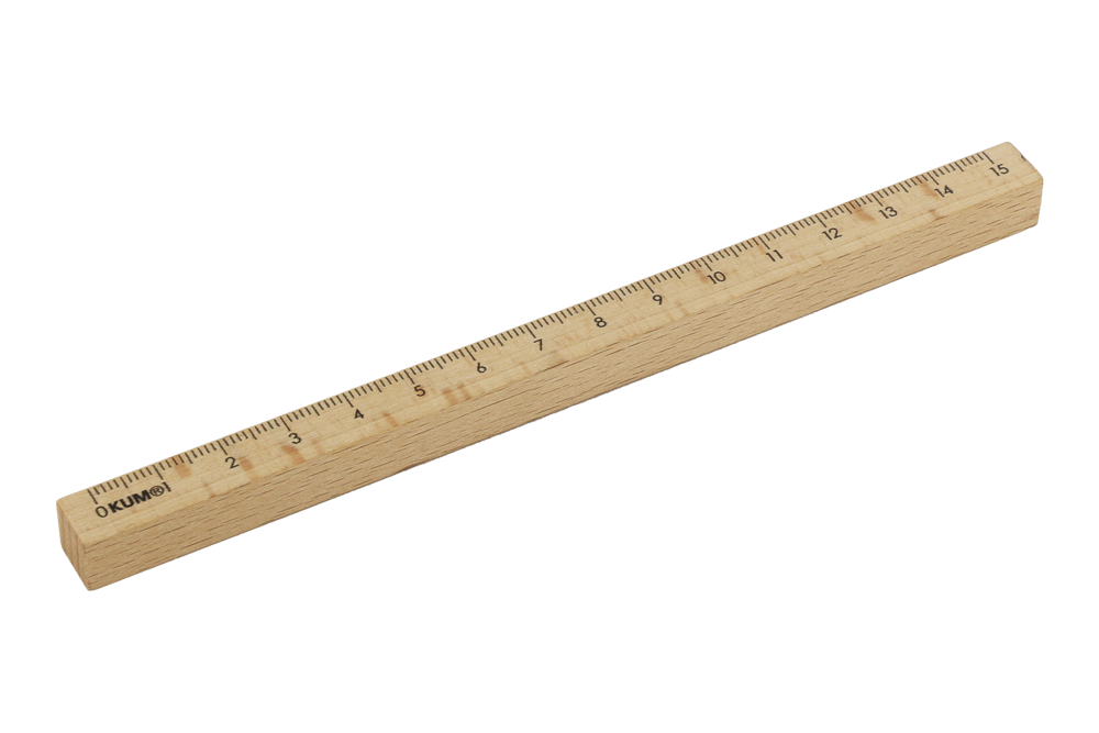 kum-wood-line-holzlineal-15-cm-quadratlineal-aus-holz image 1