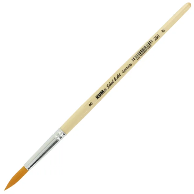 kum-school-art-pinsel-set-synthetik-rund-und-flach-f-r-aquarell-und-acryl image 1