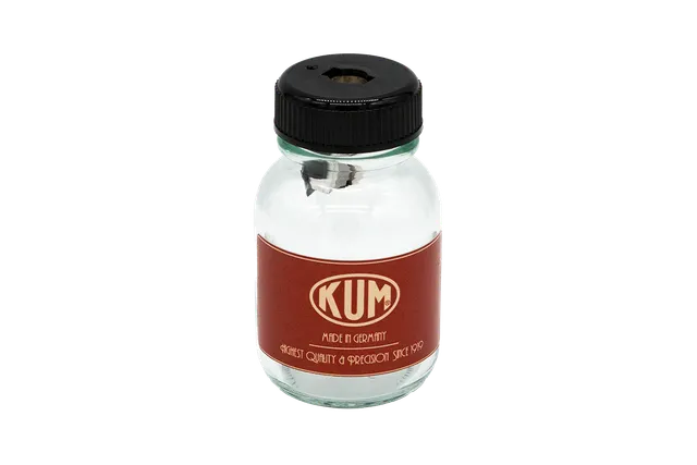 kum-glas-anspitzer-f-r-8-mm-stifte-magnesium-spitzer-mit-glasbeh-lter-im-retro-d image 1