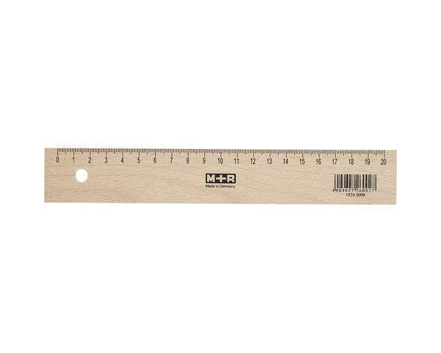 m-bius-ruppert-holzlineal-20-cm-mit-metalleinlage image 1