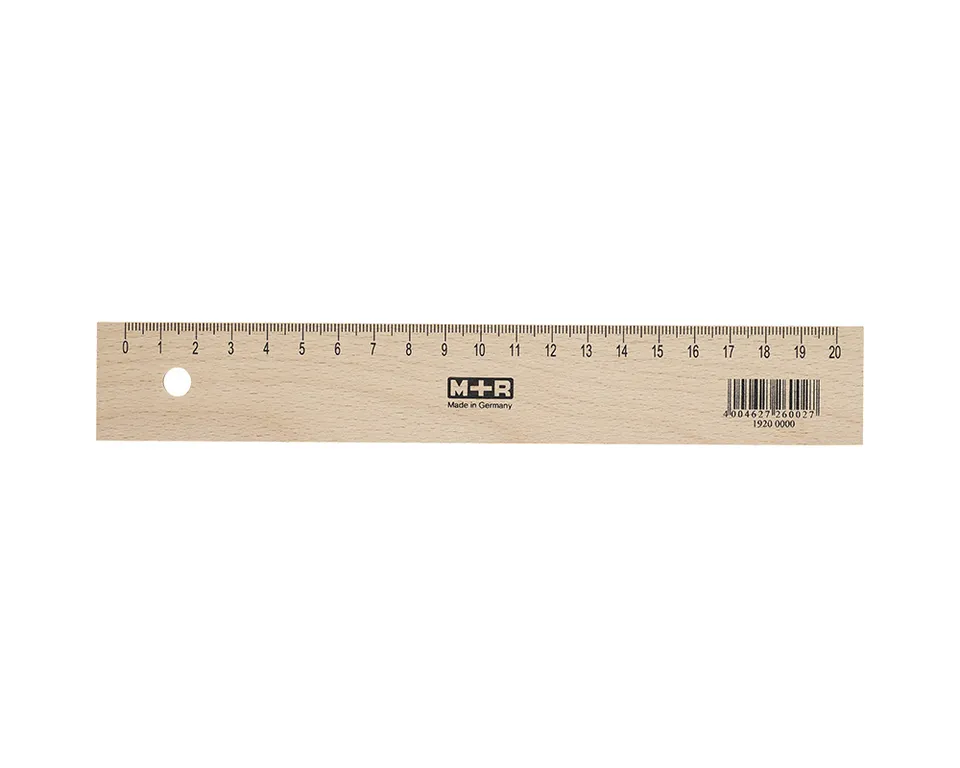 m-bius-ruppert-holzlineal-20-cm-mit-metalleinlage image 1