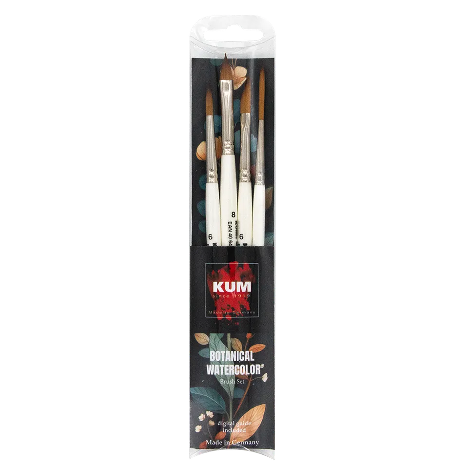 kum-botanical-watercolor-brush-set-4-memory-point-pinsel image 1