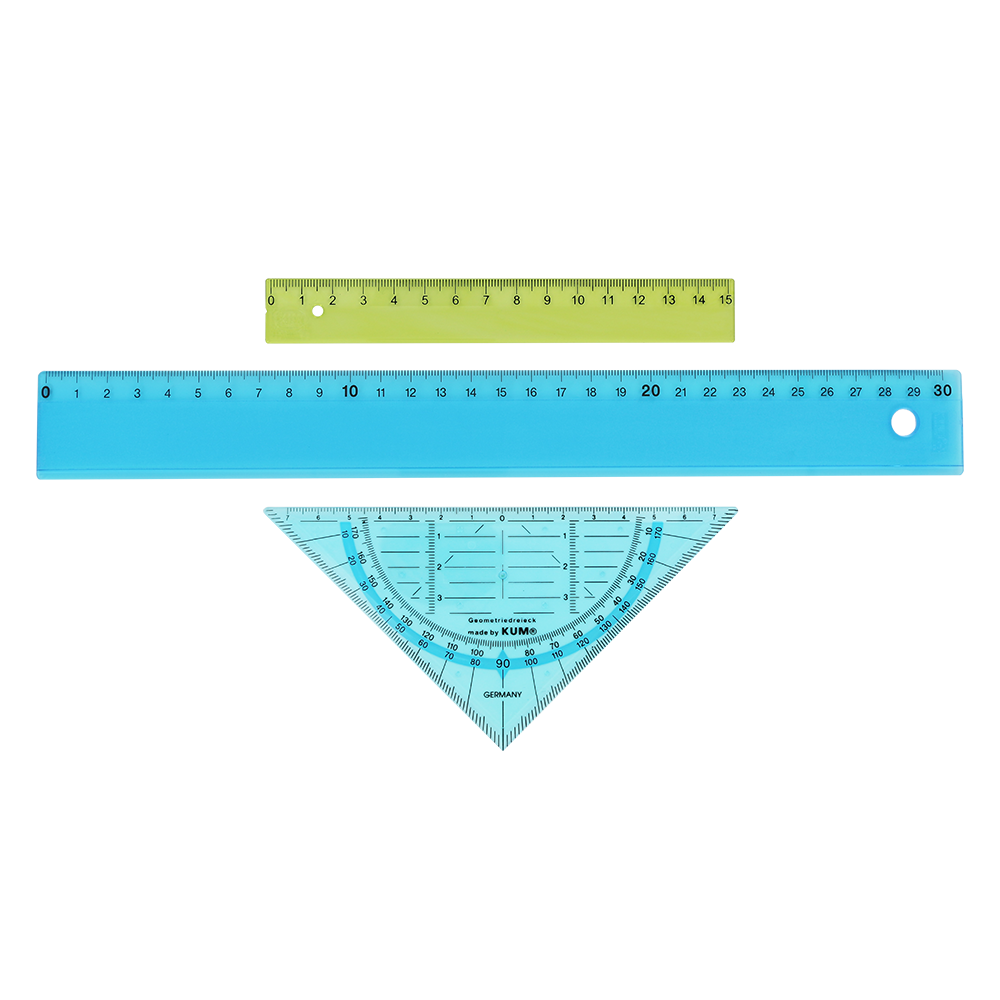 kum-essentials-lineal-15-30-cm-geodreieck-16-cm-neon image 1