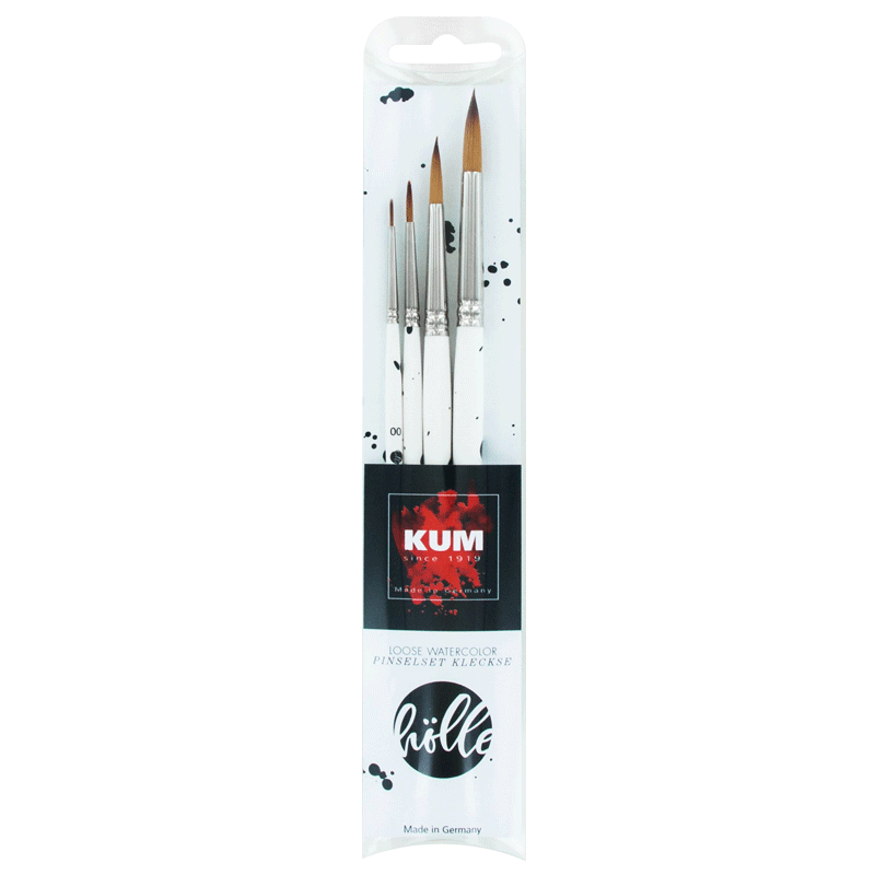 kum-x-frau-h-lle-blobs-aquarell-pinselset-4-teilig image 1