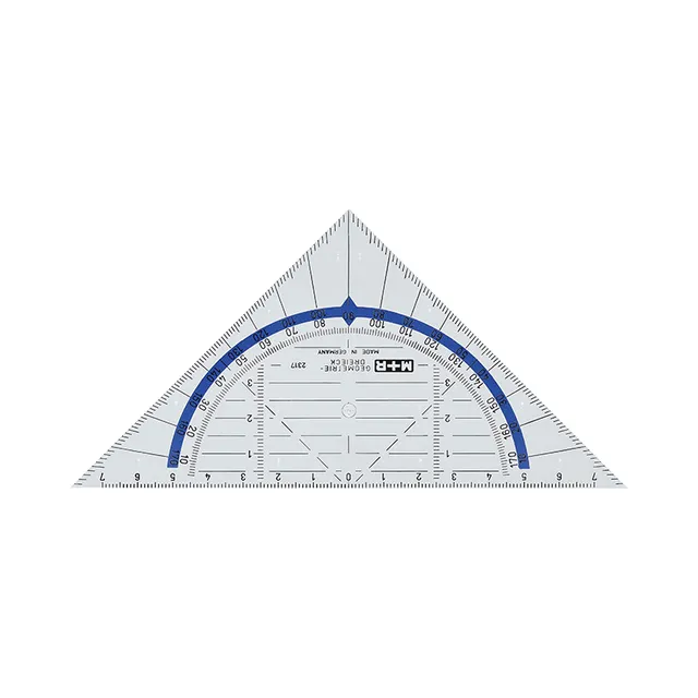 m-bius-ruppert-geometriedreieck-16-cm-mit-gegenl-ufiger-grad-skala image 1