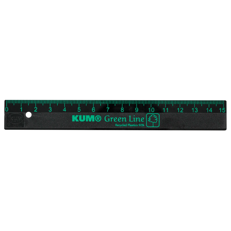 kum-green-line-pcr-lineal-15-cm-30-cm-aus-90-recycling-kunststoff image 1