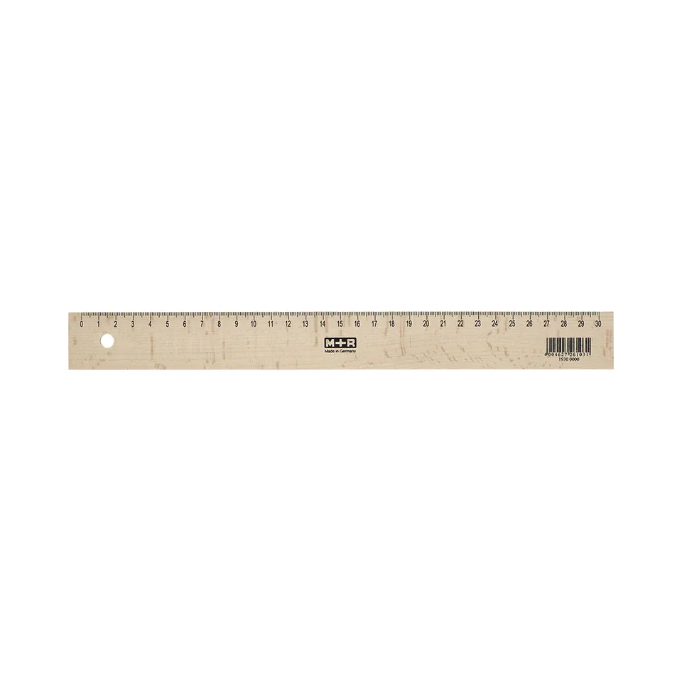 m-bius-ruppert-holzlineal-30-cm-mit-metalleinlage image 1
