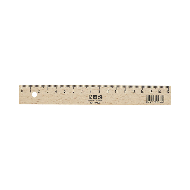 m-bius-ruppert-holzlineal-17-cm-mit-metalleinlage-natur image 1