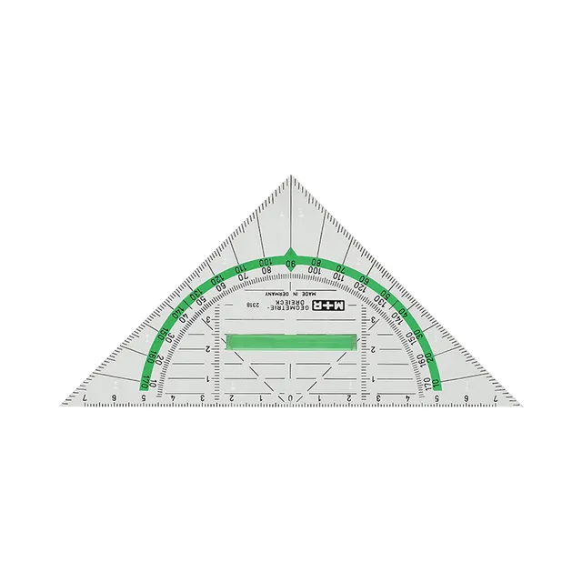 m-bius-ruppert-geometriedreieck-16-cm-mit-griff-im-etui image 1